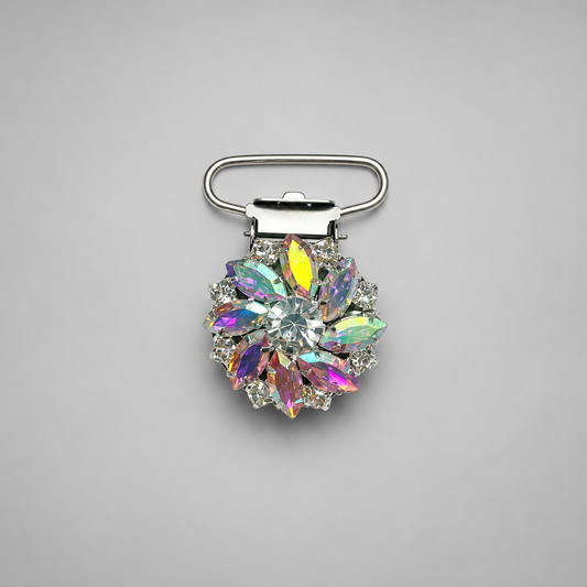 Glass Crystal Flower Irish Dance Number Clip