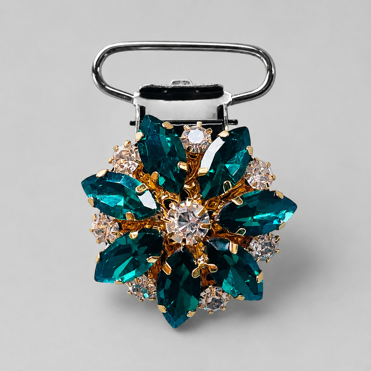 Glass Crystal Flower Irish Dance Number Clip