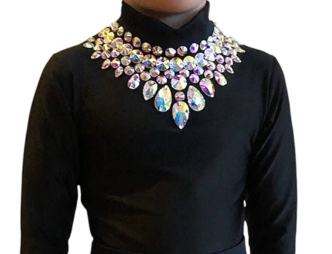 Irish Dance Dress "GLORY" Embellished Lycra Leotard / Lycra Skirt - Dowsa Performance Wear