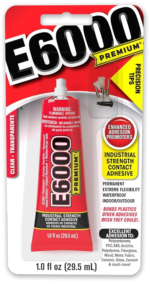 E6000 Premium Clear Adhesive With Precision Tips 29.5ml - Dowsa Performance Wear