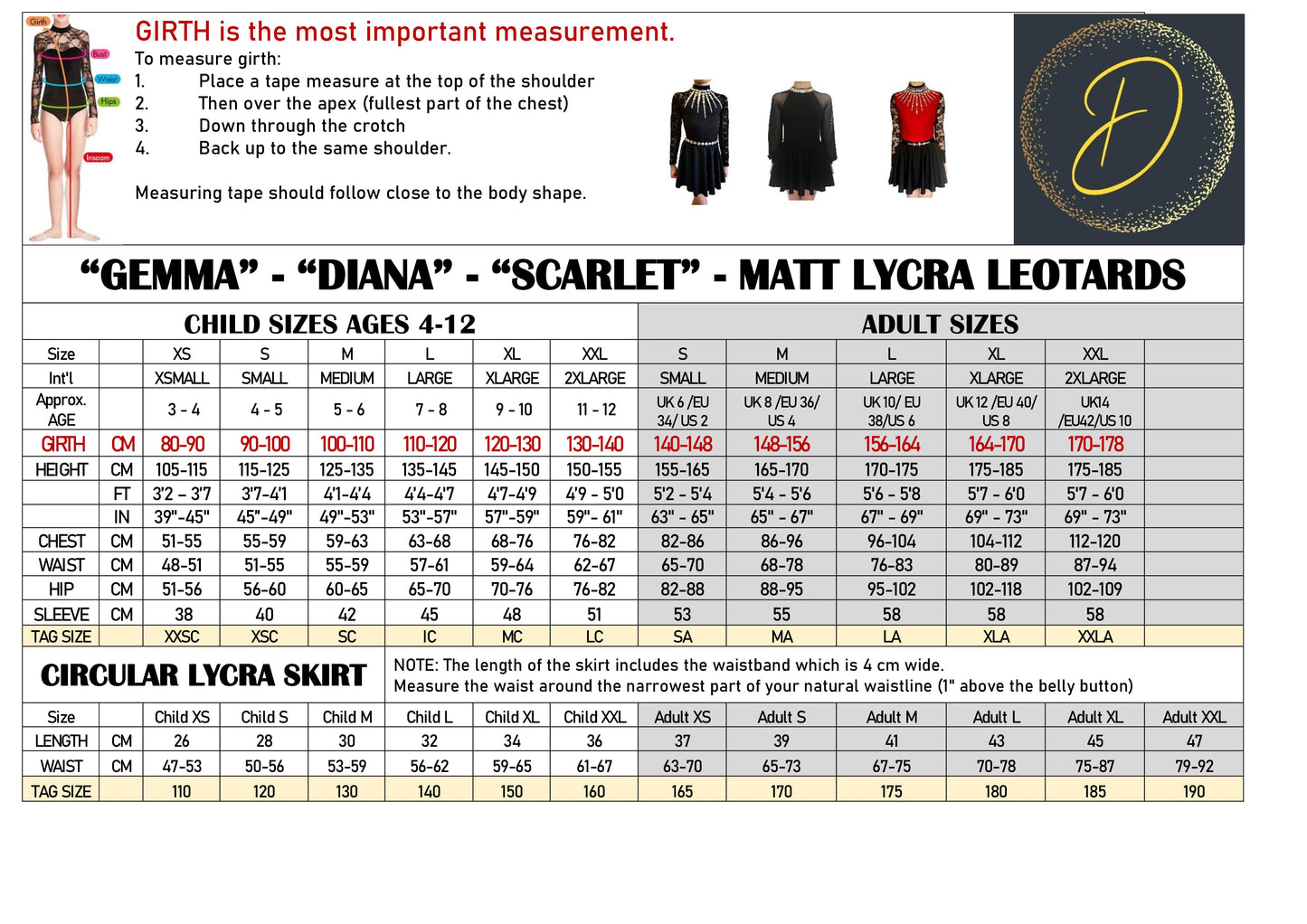 Irish Dance Matte Lycra Leotard with Lace Sleeves and Vibrant Red V Cut Design (Skirt is NOT included) - Dowsa Performance Wear