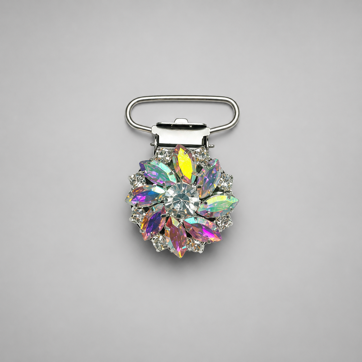 Glass Crystal Flower Irish Dance Number Clip