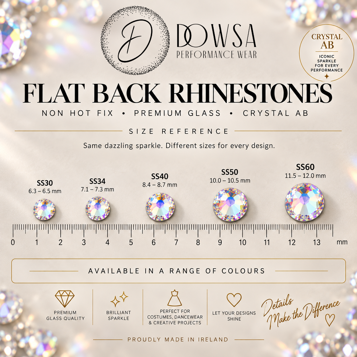 Non-Hotfix Flatback Rhinestones