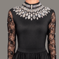 Aurora Black Embellished Irish Dance Leotard - Dowsa Performance Wear