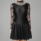 Black Embellished Lycra Irish Dance Dress - Embellishment Options - Dowsa Performance Wear
