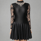 Black Embellished Lycra Irish Dance Dress - Embellishment Options - Dowsa Performance Wear