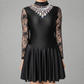 Black Embellished Lycra Irish Dance Dress - Embellishment Options - Dowsa Performance Wear