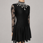 Black Lycra Irish Dance Dress - Embellishment Options - Dowsa Performance Wear