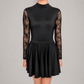 Classic Black Lace Sleeve Irish Dance Leotard - Dowsa Performance Wear