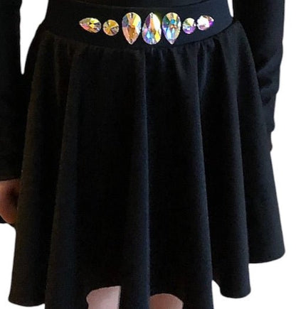 Irish Dance Dress "GLORY" Embellished Lycra Leotard / Lycra Skirt - Dowsa Performance Wear