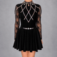Freya Embellished Irish Dance Leotard - Black - Dowsa Performance Wear