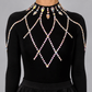 Freya Embellished Irish Dance Leotard - Black - Dowsa Performance Wear