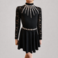 Gemma Matte Lace Sleeve Irish Dance Leotard - Dowsa Performance Wear