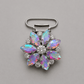 Glass Crystal Flower Irish Dance Number Clip - Dowsa Performance Wear
