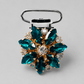 Glass Crystal Flower Irish Dance Number Clip - Dowsa Performance Wear