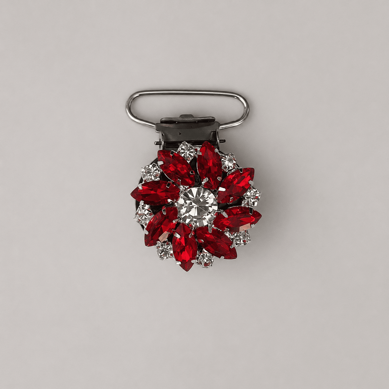 Glass Crystal Flower Irish Dance Number Clip - Dowsa Performance Wear