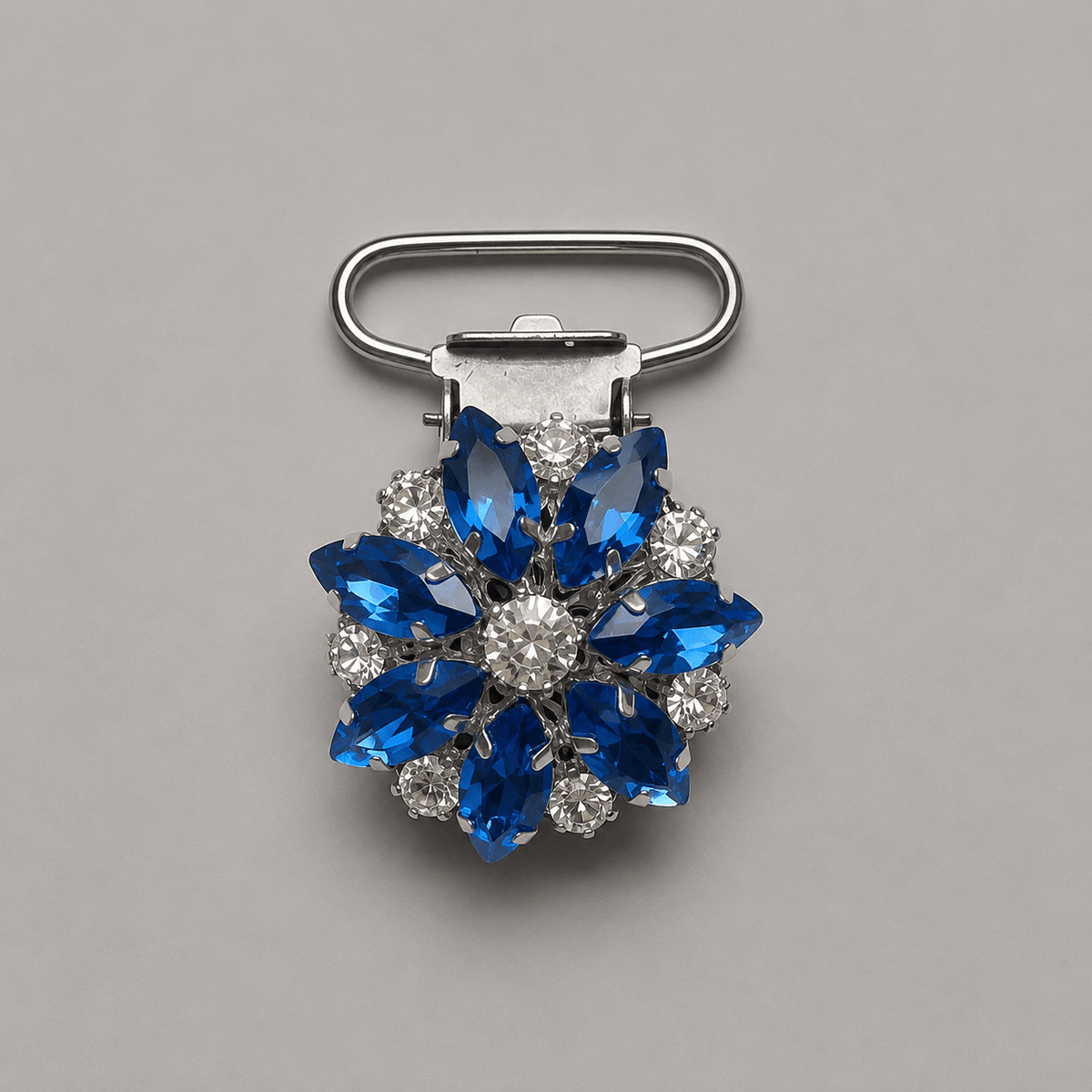 Glass Crystal Flower Irish Dance Number Clip - Dowsa Performance Wear