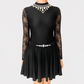 Grace Black Embellished Irish Dance Leotard - Dowsa Performance Wear