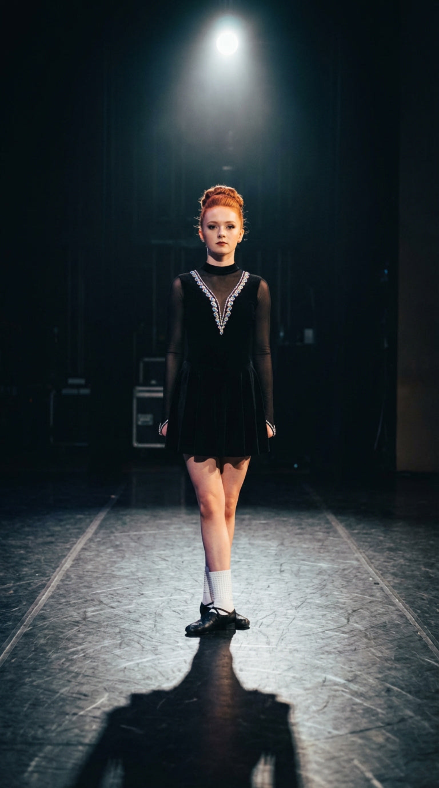 Victoria Black Velvet Irish Dance Dress / Feis Dress / In-Between Dress Victoria Black Velvet Irish Dance Dress / Feis Dress / In-Between Dress