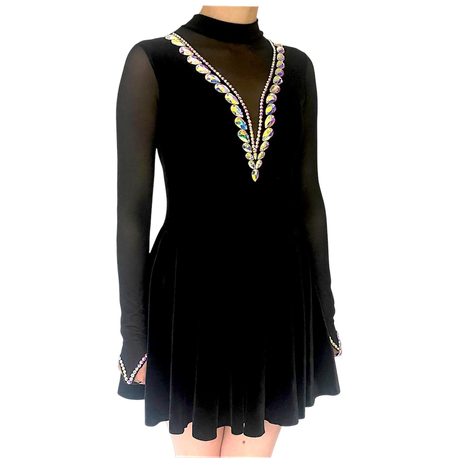 Victoria Black Velvet Irish Dance Dress / Feis Dress / In-Between Dress