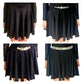 Irish Dance Classic BLACK Lycra Circular Skirt with PLAIN or EMBELLISHED waistband - Dowsa Performance Wear