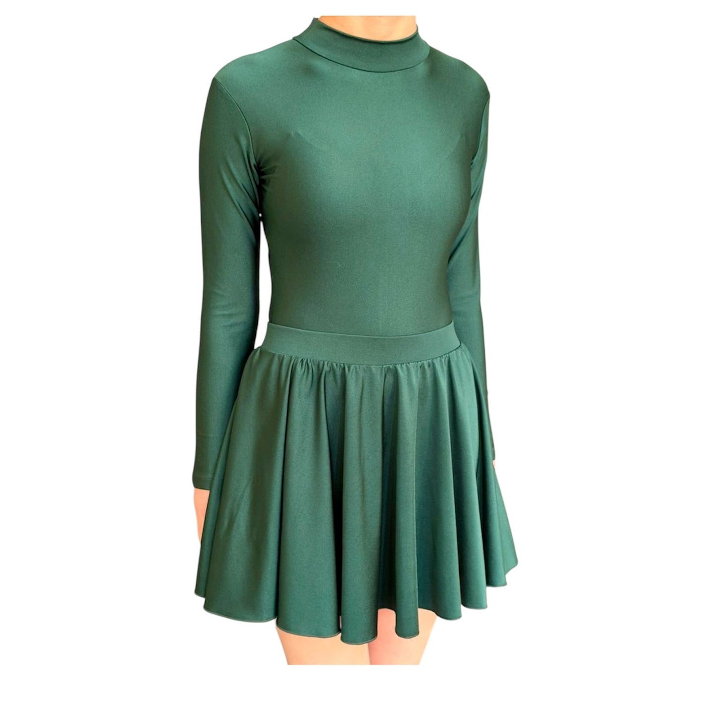 Irish Dance GREEN Lycra Leotard EMBELLISHED - Dowsa Performance Wear