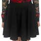 Irish Dance Matt Lycra Leotard with Lace Sleeves and Vibrant Red V Cut Design - Dowsa Performance Wear