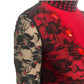 Irish Dance "SCARLET" Embellished Matt Lycra Leotard with Lace Sleeves - Dowsa Performance Wear