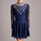 Navy Embellished Irish Dance Dress - Embellishment Options - Dowsa Performance Wear