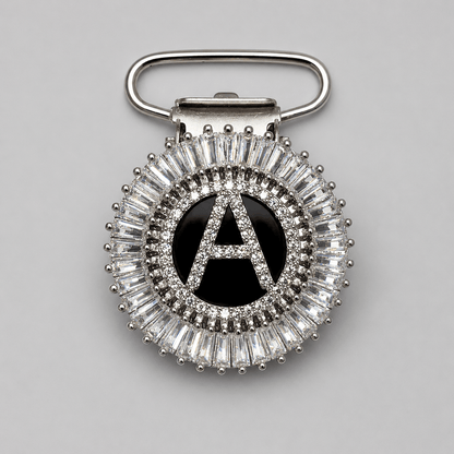 Personalised Cubic Zirconia Initial Irish Dance Number Clip - Dowsa Performance Wear