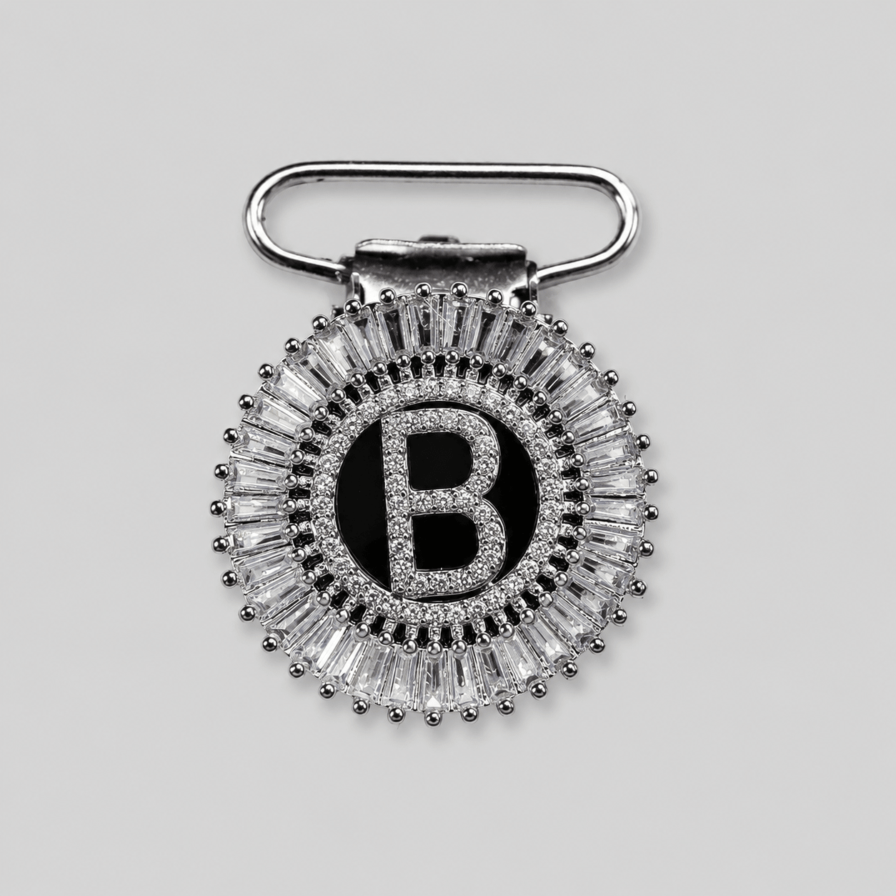 Personalised Cubic Zirconia Initial Irish Dance Number Clip - Dowsa Performance Wear