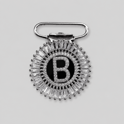 Personalised Cubic Zirconia Initial Irish Dance Number Clip - Dowsa Performance Wear
