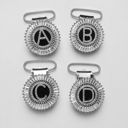 Personalised Cubic Zirconia Initial Irish Dance Number Clip - Dowsa Performance Wear