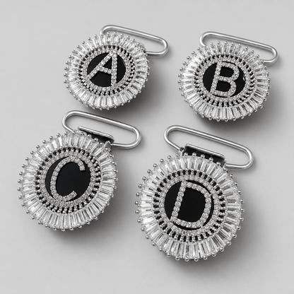 Personalised Cubic Zirconia Initial Irish Dance Number Clip - Dowsa Performance Wear