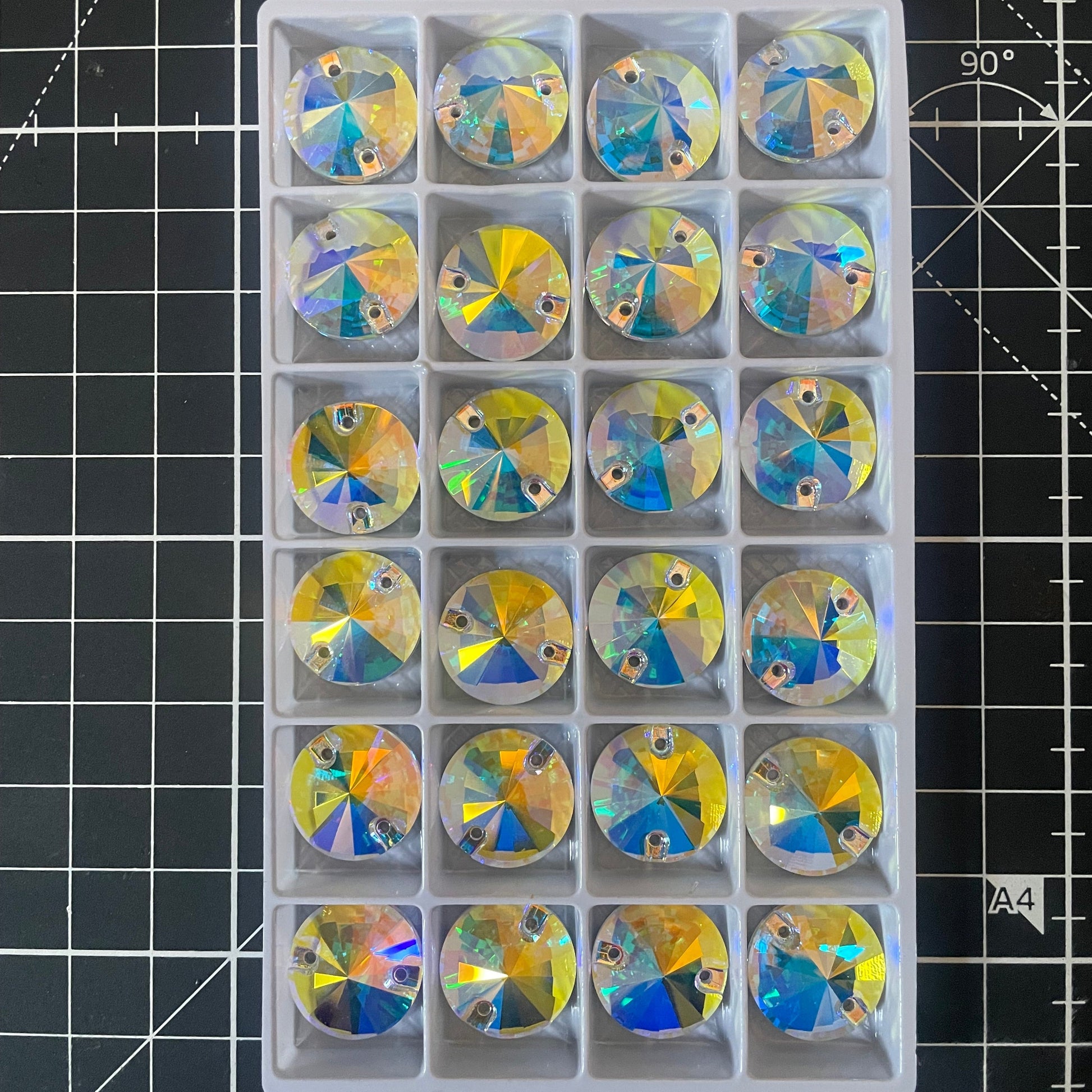 Premium K9 Sew - on RIVOLI Glass Gemstones / Crystal Non - Hotfix Flatback Rhinestones - Dowsa Performance Wear
