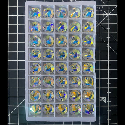 Premium K9 Sew - on RIVOLI Glass Gemstones / Crystal Non - Hotfix Flatback Rhinestones - Dowsa Performance Wear