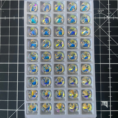 Premium K9 Sew - on RIVOLI Glass Gemstones / Crystal Non - Hotfix Flatback Rhinestones - Dowsa Performance Wear