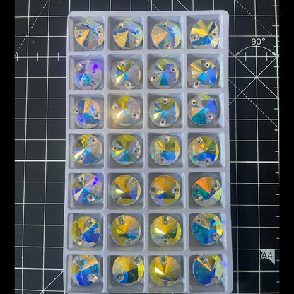Premium K9 Sew - on RIVOLI Glass Gemstones / Crystal Non - Hotfix Flatback Rhinestones - Dowsa Performance Wear