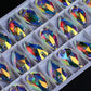 Premium K9 Sew - on TEARDROP Glass Gemstones / Crystal Non - Hotfix Flatback Rhinestones - Dowsa Performance Wear