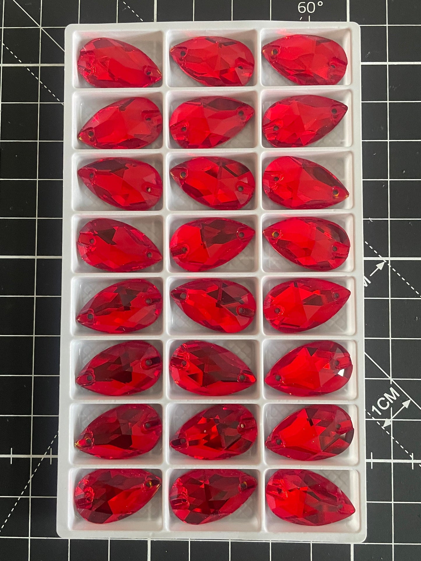 Premium K9 Sew - on TEARDROP Glass Gemstones / Crystal Non - Hotfix Flatback Rhinestones - Dowsa Performance Wear