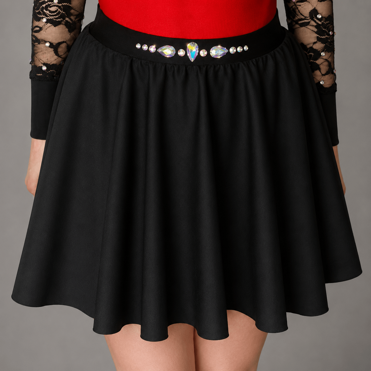 Scarlet Embellished Irish Dance Leotard - Red - Dowsa Performance Wear
