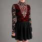 Scarlet Embellished Irish Dance Leotard -Red - Dowsa Performance Wear