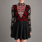 Scarlet Embellished Irish Dance Leotard -Red - Dowsa Performance Wear