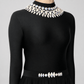 Stella Black Embellished Irish Dance Leotard - Dowsa Performance Wear