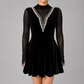 Victoria Embellished Black Velvet Irish Dance Dress - Dowsa Performance Wear